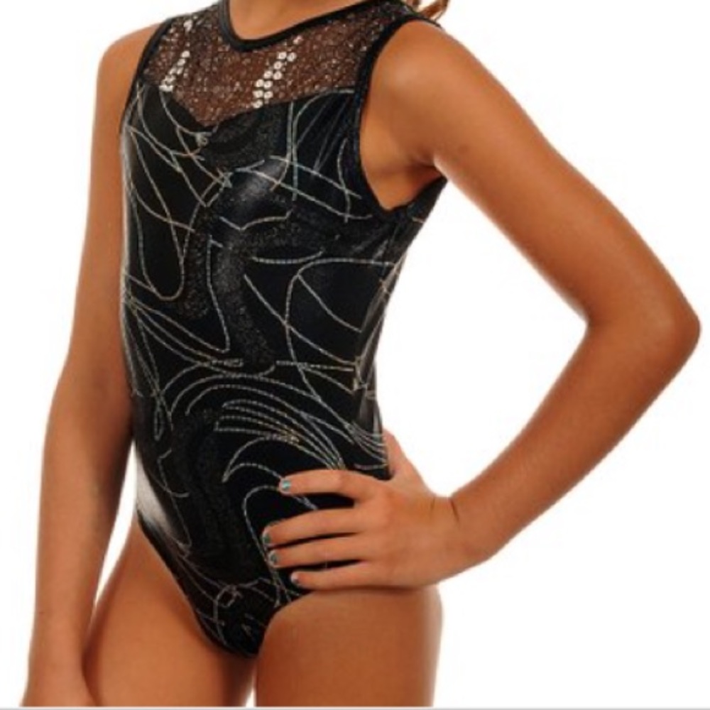 Black Christina Ribbon Leotard